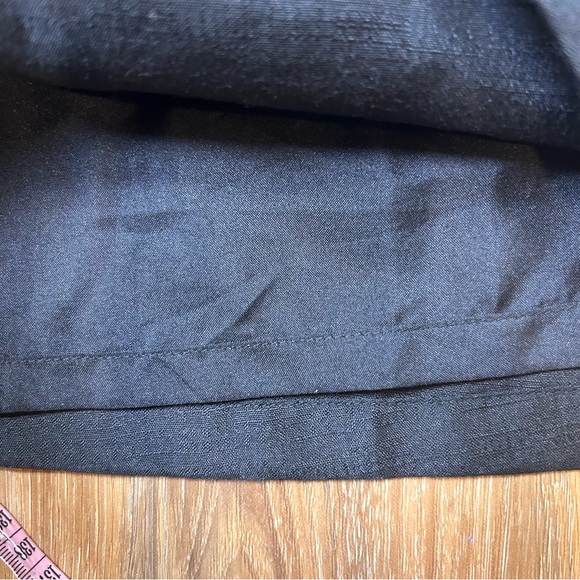 NWT Talbots navy blue linen wide leg pants size 18WP career business staple - Picture 3 of 11